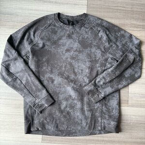 lululemon athletica Men's Gray Patterned Crewneck Sweater